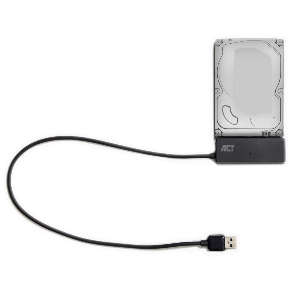 ACT Adapterkabel f�r SSDs/Festplatten - USB 3.2 Gen 1 auf 2,5-/3,5-Zoll-SATA - 2.5/3.5 SATA - USB A - 0,45 m - Schwarz