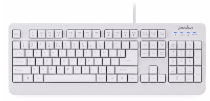 Perixx PERIBOARD-517 keyboard USB QZERTY English White