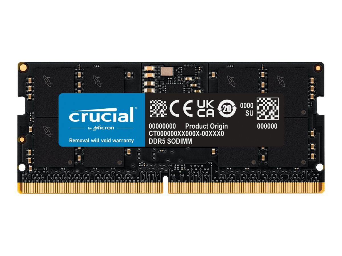 Crucial CT16G56C46S5T module de m�moire 16 Go 1 x 16 Go DDR5 262-pin SO-DIMM ECC