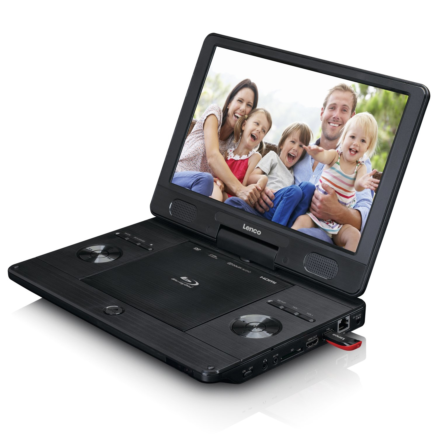 Lenco BRP-1150BK | Lenco BRP-1150BK portable DVD/Blu-Ray player Portable  Blu-ray player Convertible 29.2 cm (11.5\