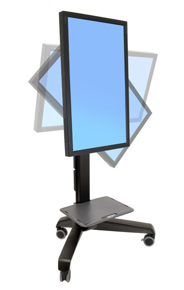 Ergotron Neo-Flex Mobile MediaCenter LD - Wagen - Patentierte Constant Force Technologie - fr LCD-Display - Aluminium, Stahl, ABS-Kunststoff, Zinklegierung, Verbundkunststoff - Schwarz - Bildschirmgre: 68.6-152.4 cm (27-60)