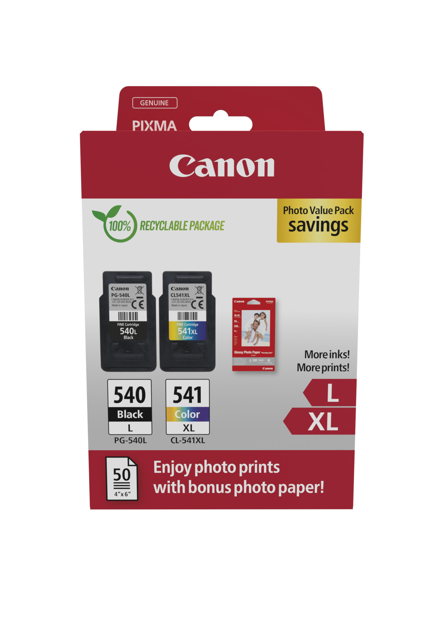 Canon PHOTO PACK PG-540L/CL-541XL Ink Cartridge