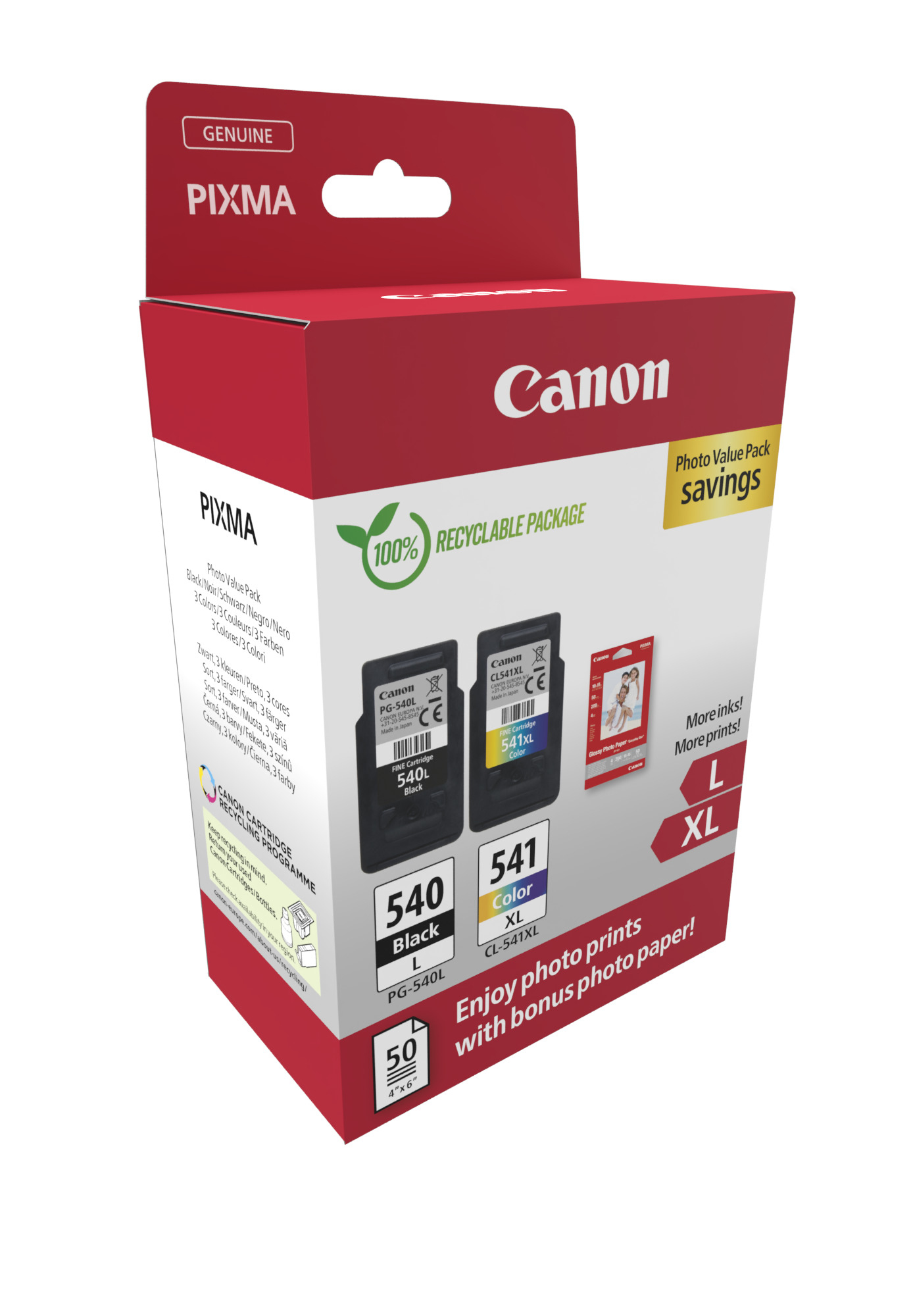 Canon PHOTO PACK PG-540L/CL-541XL Ink Cartridge