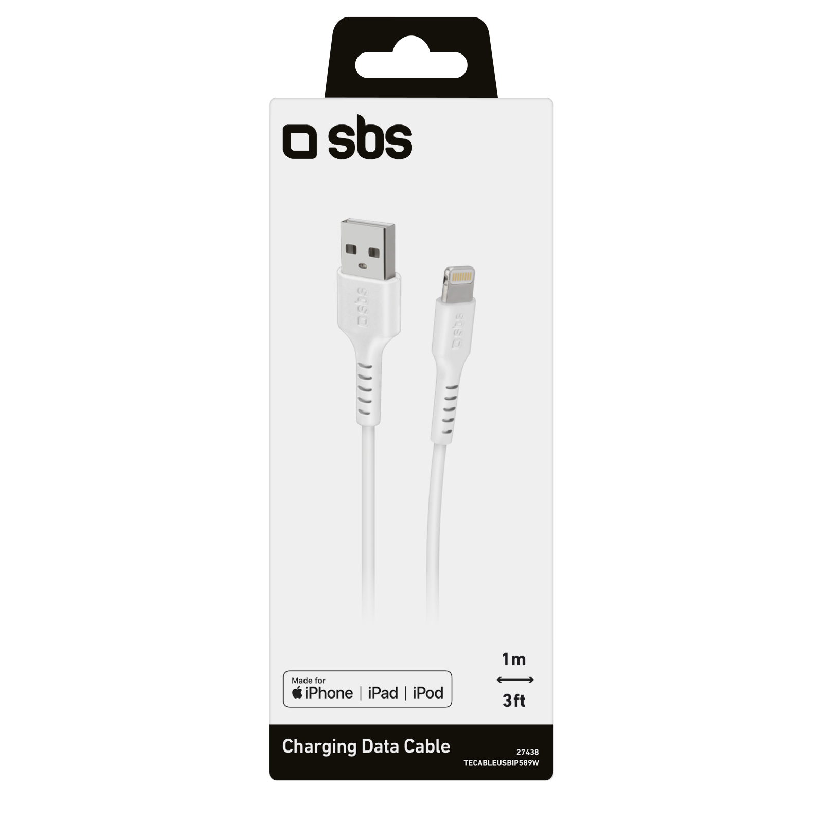 SBS - Lightning / USB Cable (1m), white