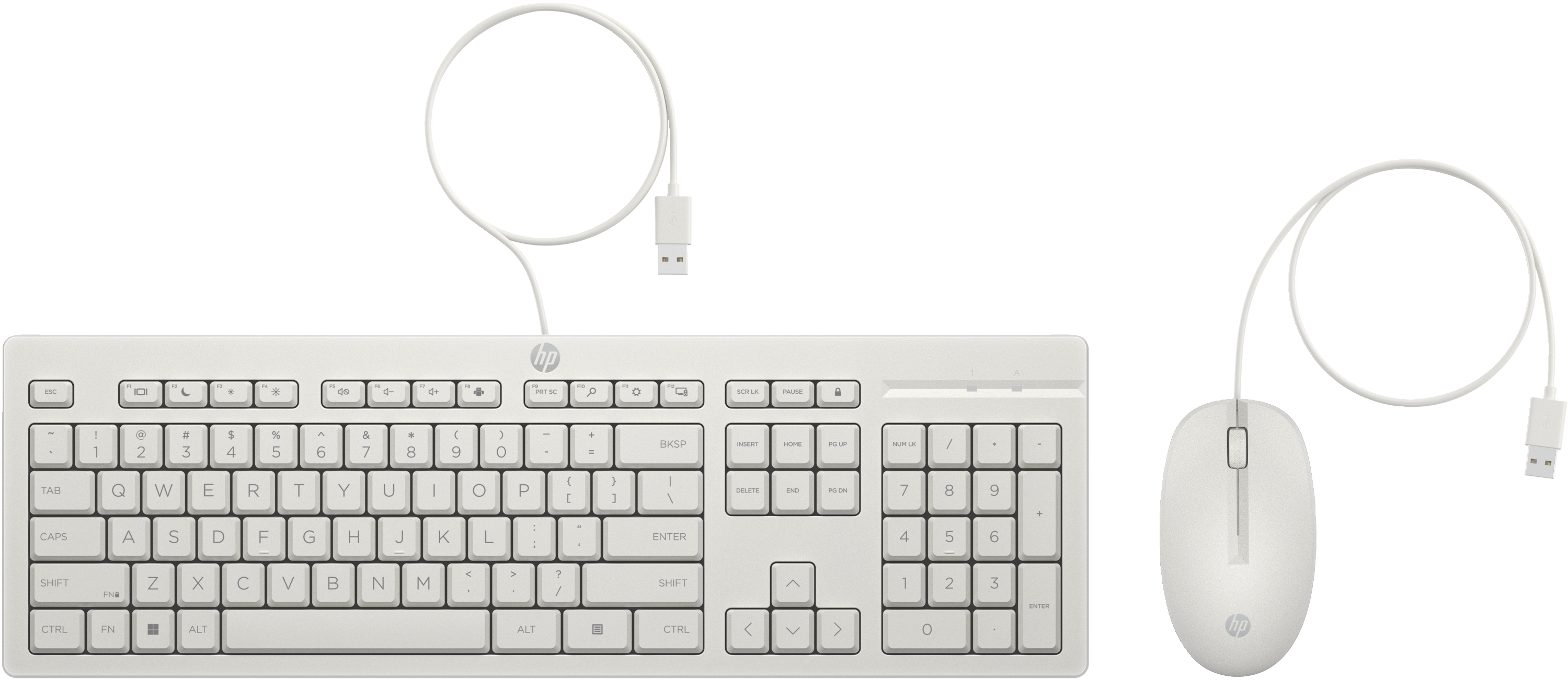 HP 225 Wired Mouse and Keyboard Combo G2 Cashmere White