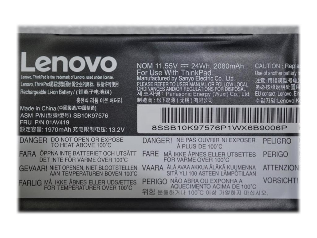 Lenovo 01AV419 refaccin para notebook Batera