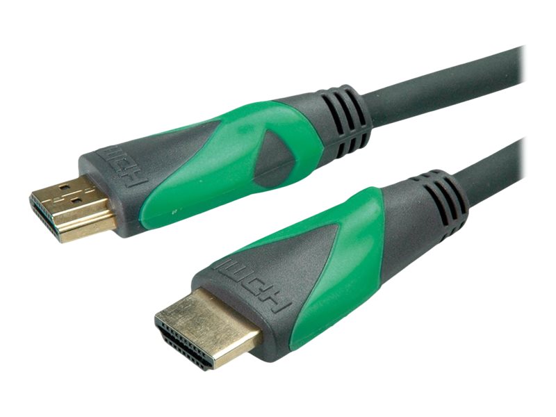 ROTRONIC-SECOMP Roline Green - Ultra High Speed - HDMI-Kabel mit Ethernet - HDMI mnnlich zu HDMI mnnlich - 3 m - Doppelisolierung - Schwarz - untersttzt 8K 60 Hz (7680 x 4320)