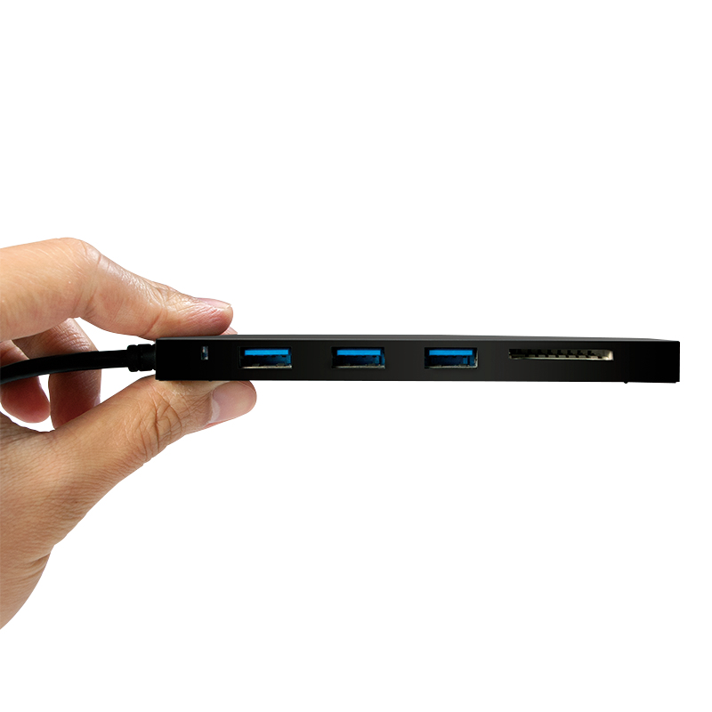 LogiLink UA0312 hub & concentrateur USB 3.2 Gen 1 (3.1 Gen 1) Type-C 5000 Mbit/s Noir