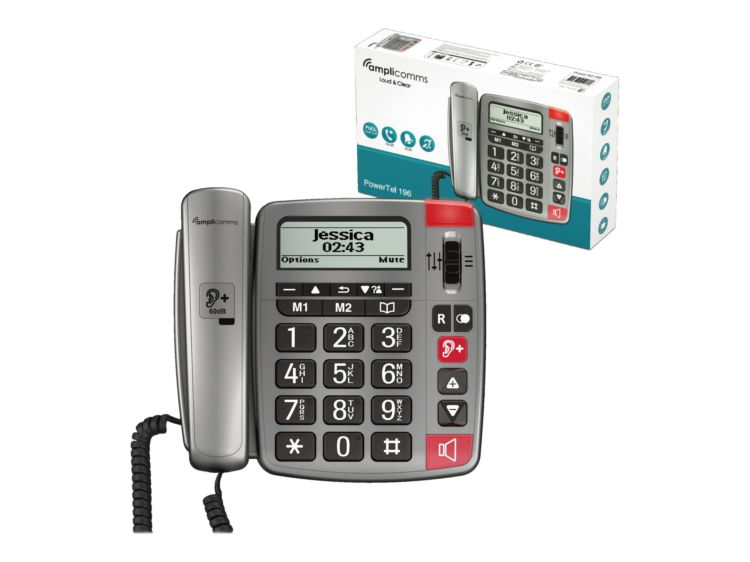 Audioline PowerTel 196 - Telefon mit Schnur