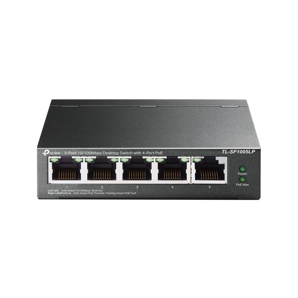 TP-Link TL-SF1005LP switch No administrado Fast Ethernet (10/100) Energ�a sobre Ethernet (PoE) Negro