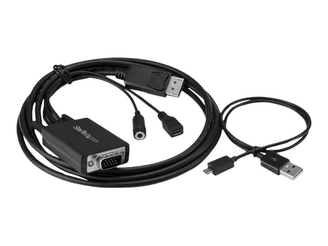 StarTech.com Cble adaptateur DisplayPort vers VGA de 2 m avec audio - M/M - 1920x1200 / 1080p