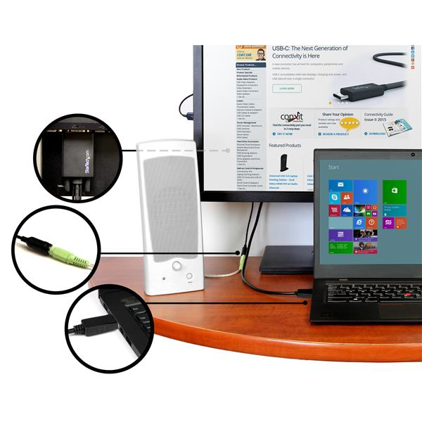 StarTech.com Cble adaptateur DisplayPort vers VGA de 2 m avec audio - M/M - 1920x1200 / 1080p