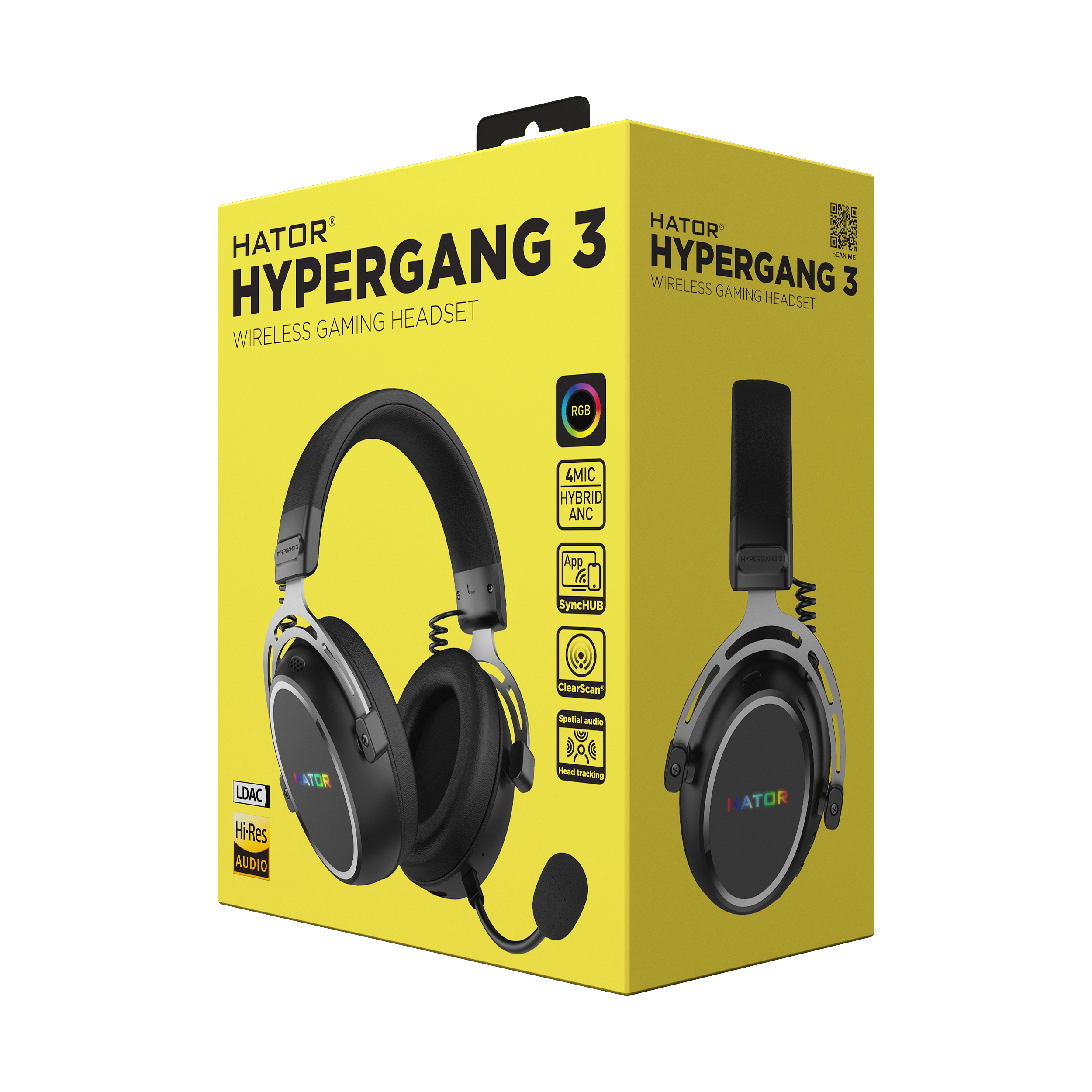 HATOR Hypergang 3 Wireless Auricolare A Padiglione Gaming USB Type-C / USB Type-A Bluetooth Nero