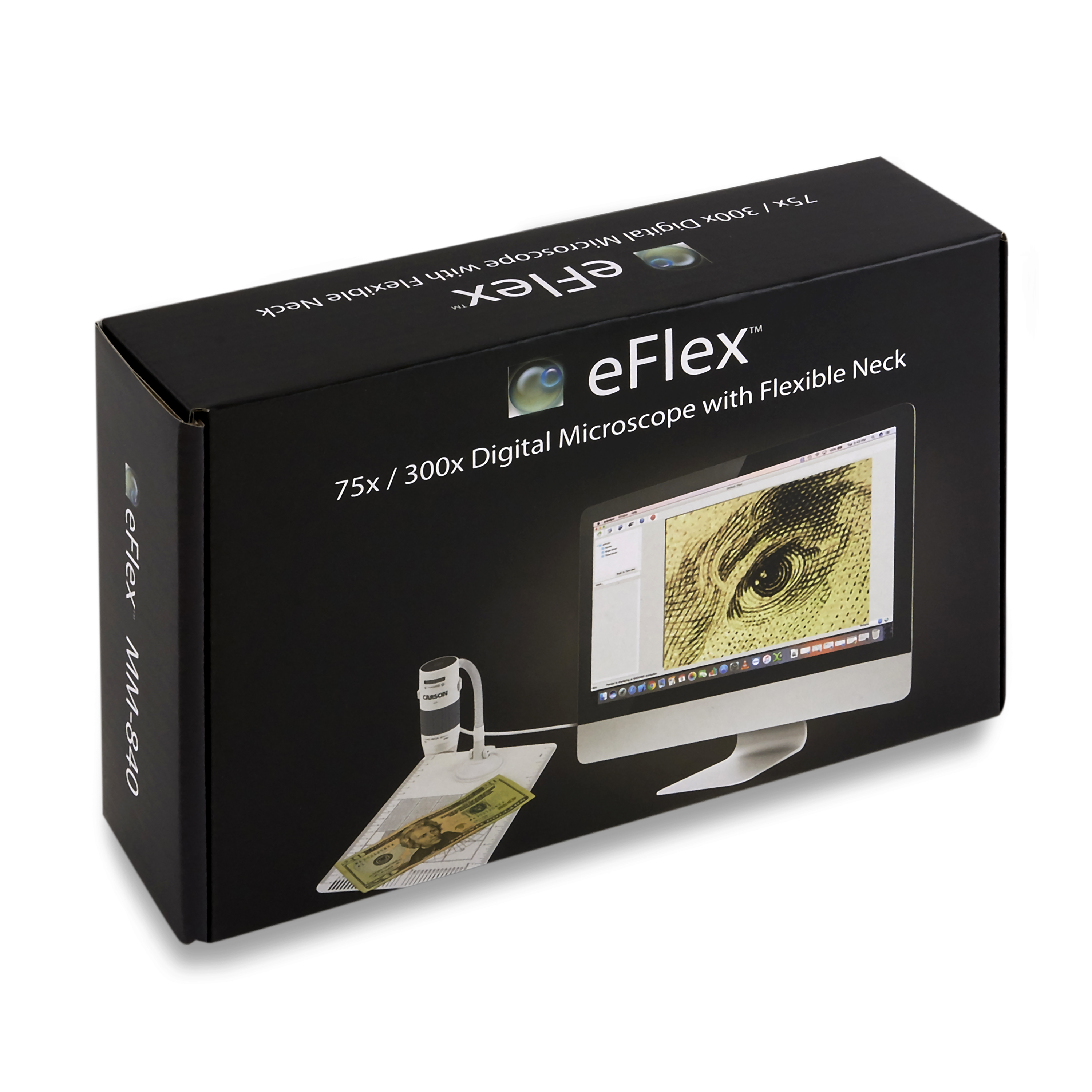 Carson EFLEX - Digitales Mikroskop - 300x - 75x - Grau - Wei - 1600 x 1200 Pixel - Windows 10,Windows 8,Windows 8.1,Windows Vista,Windows XP