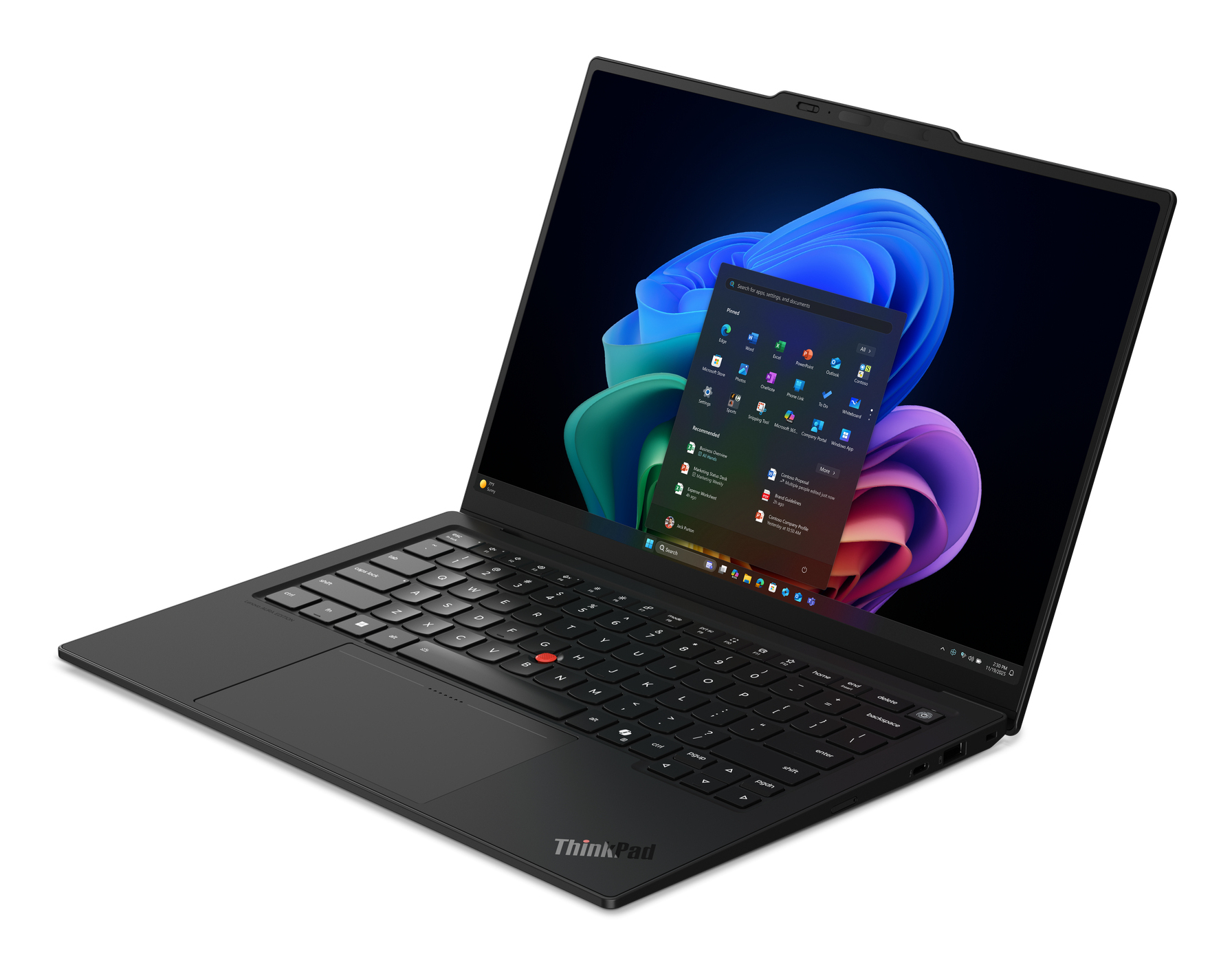Lenovo ThinkPad X1 Carbon Gen 14 21V7 - Aura Edition - 180�-Scharnierdesign - Intel Core Ultra 7 355 / 2.3 GHz - Evo - Win 11 Pro - Intel Graphics - 32 GB RAM - 1 TB SSD TCG Opal Encryption 2, NVMe - 35.6 cm (14)
