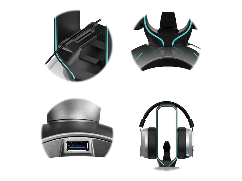 LC-Power LC-HUB-HEAD-BUNGEE accessoire pour casque /oreillettes Support de casque