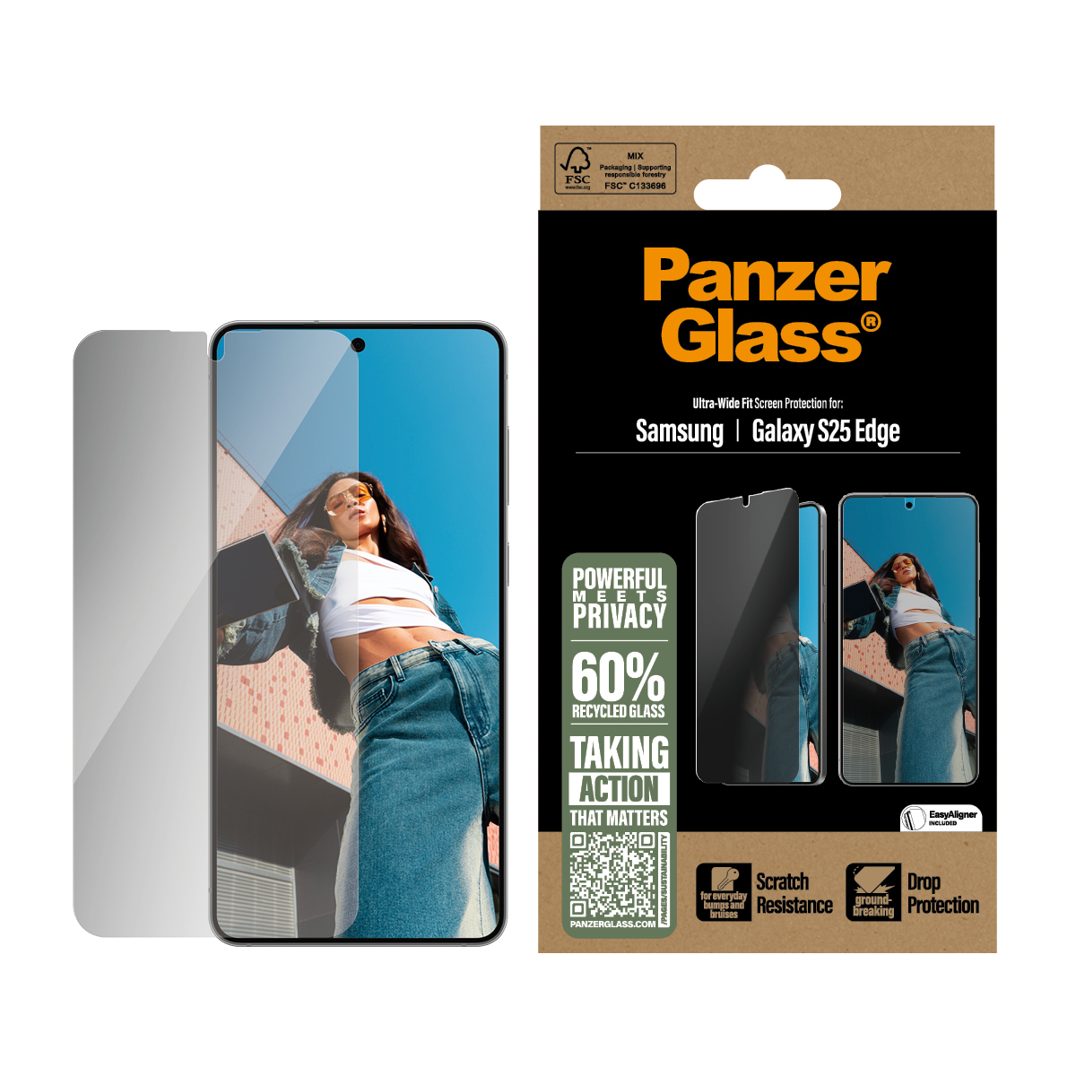 PanzerGlass Privacy Displayschutz Samsung Galaxy Edge UWF