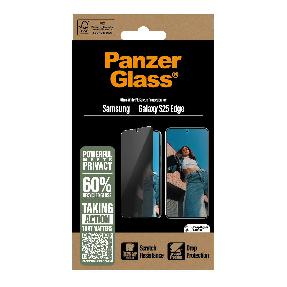 PanzerGlass Privacy Displayschutz Samsung Galaxy Edge UWF