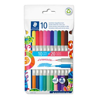 STAEDTLER Fasermaler D.spitze Twin color 10 St. retail