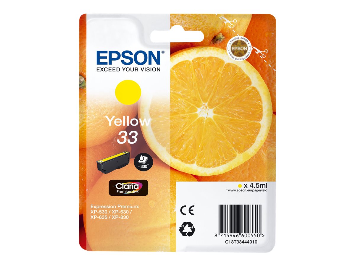 Epson 33 - 4.5 ml - Gelb - Original - Blisterverpackung