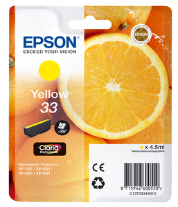 Epson 33 - 4.5 ml - Gelb - Original - Blisterverpackung