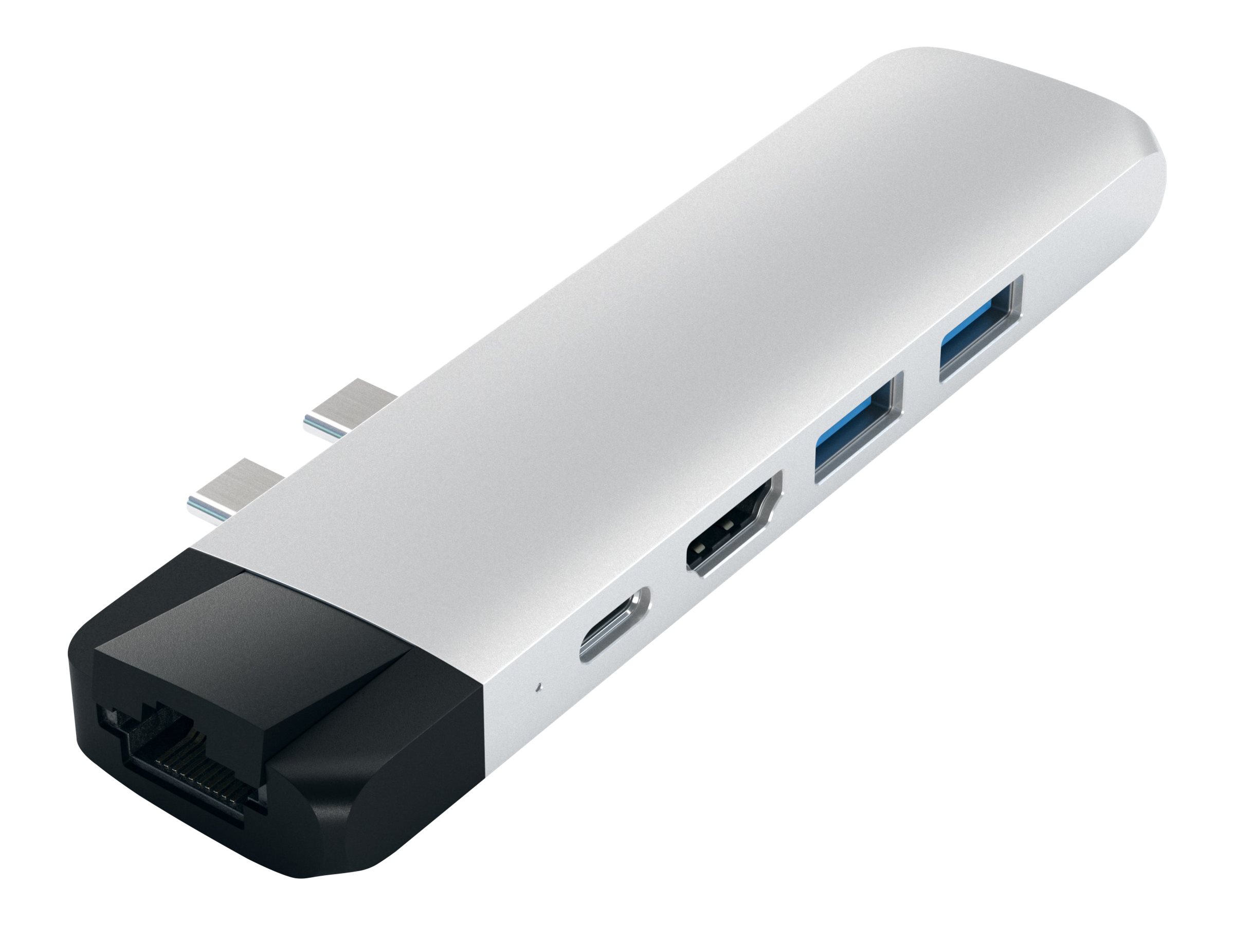 Satechi ST-TCPHES base para porttil y replicador de puertos USB 3.2 Gen 1 (3.1 Gen 1) Type-C Plata