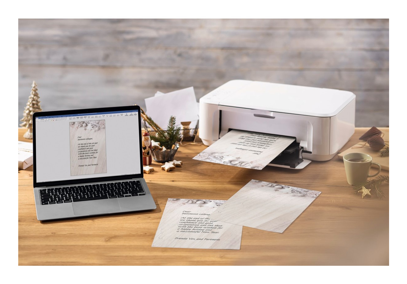 Sigel Weihnachtsbriefpapier Rustic White Motiv DIN A4 - 90 g/m� - A4