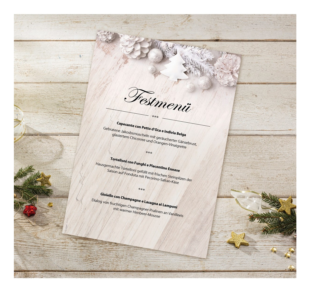 Sigel Weihnachtsbriefpapier Rustic White Motiv DIN A4 - 90 g/m� - A4