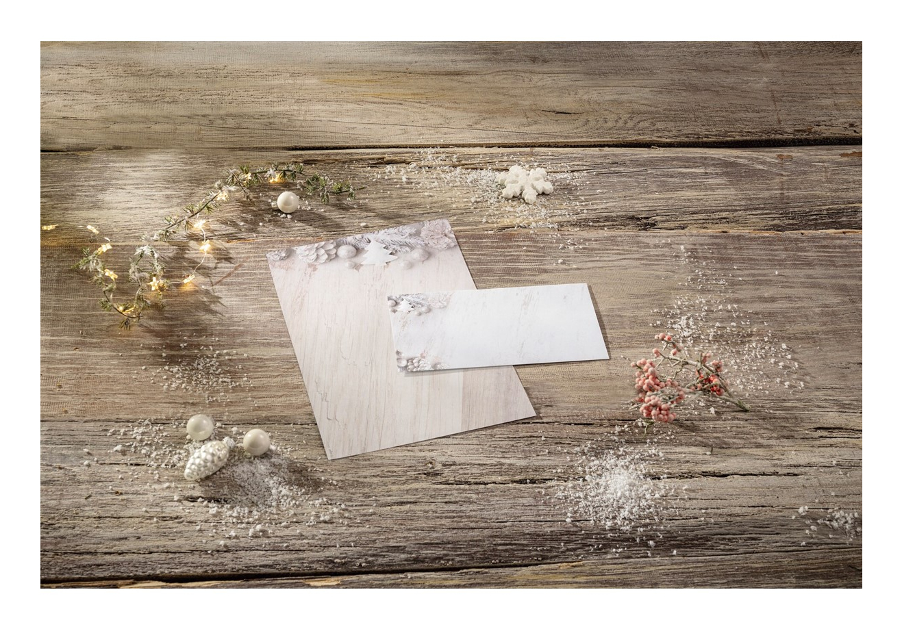 Sigel Weihnachtsbriefpapier Rustic White Motiv DIN A4 - 90 g/m� - A4