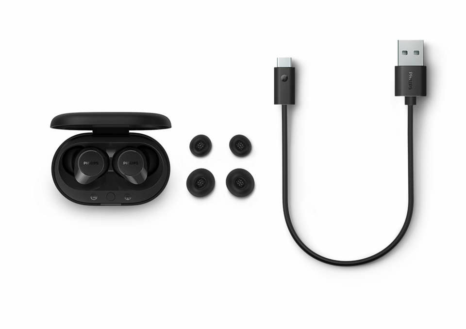 Philips TAT1209BK/00 �couteur/casque True Wireless Stereo (TWS) Ecouteurs Appels/Musique Bluetooth Noir