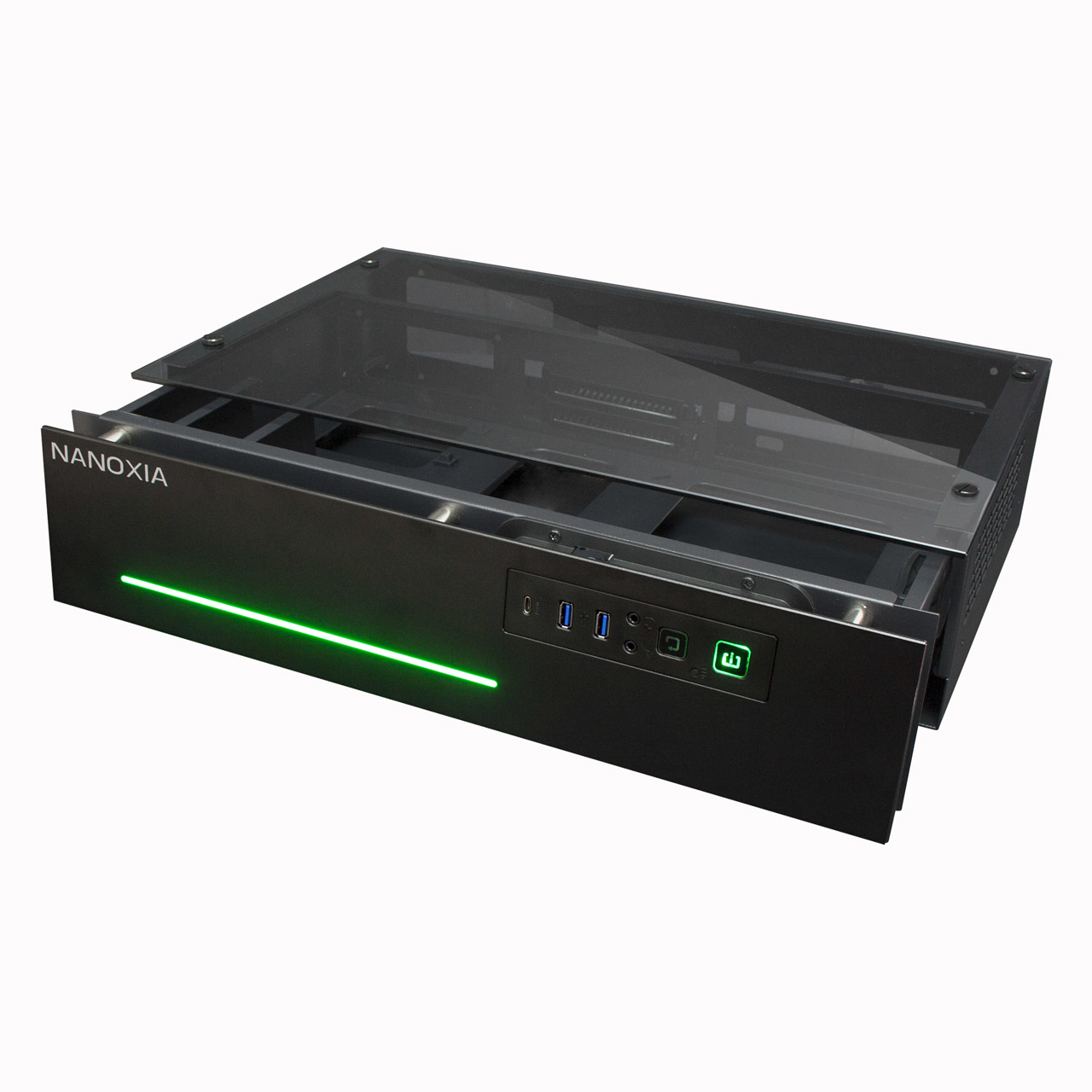 Nanoxia Project S Mini mit Sichtfenster Mini-ITX ohne Netzteil schwarz
