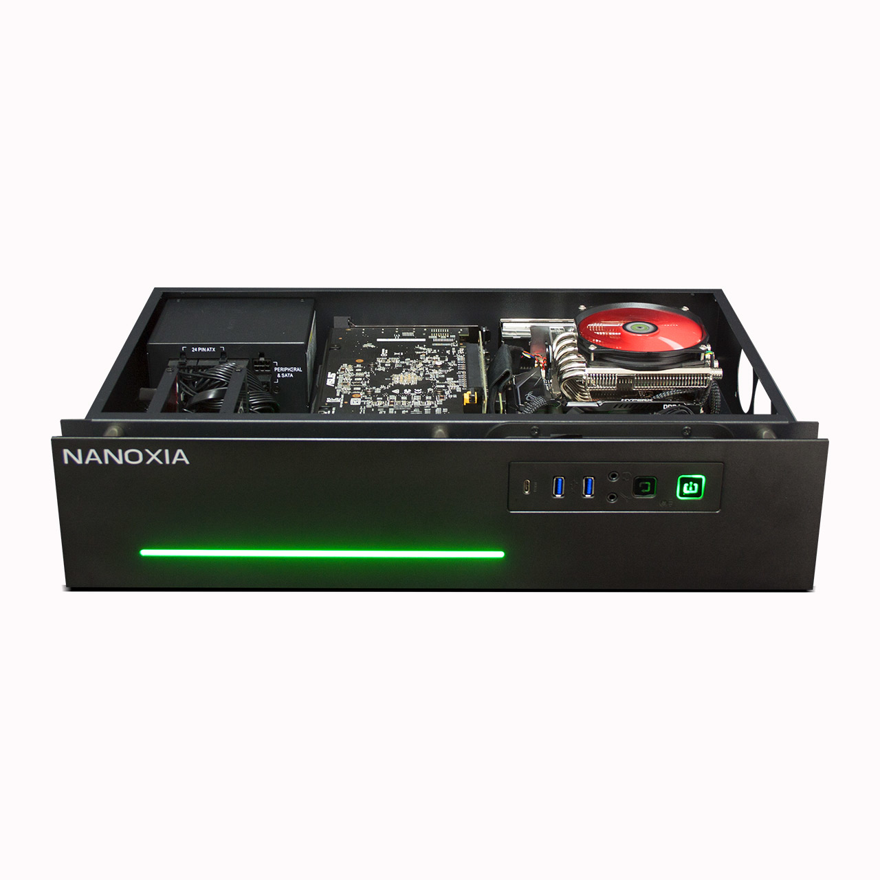 Nanoxia Project S Mini mit Sichtfenster Mini-ITX ohne Netzteil schwarz