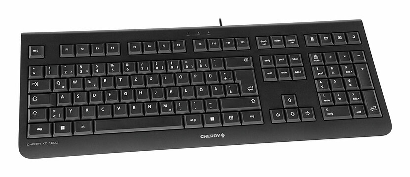 CHERRY KC 1000 keyboard Home/Office USB QWERTY Portuguese Black