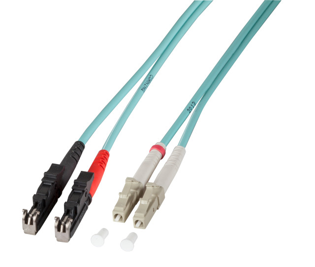 EFB Elektronik O0341.3 fibre optic cable 3 m 2x LC 2x E-2000 (LSH) OM4 Blue