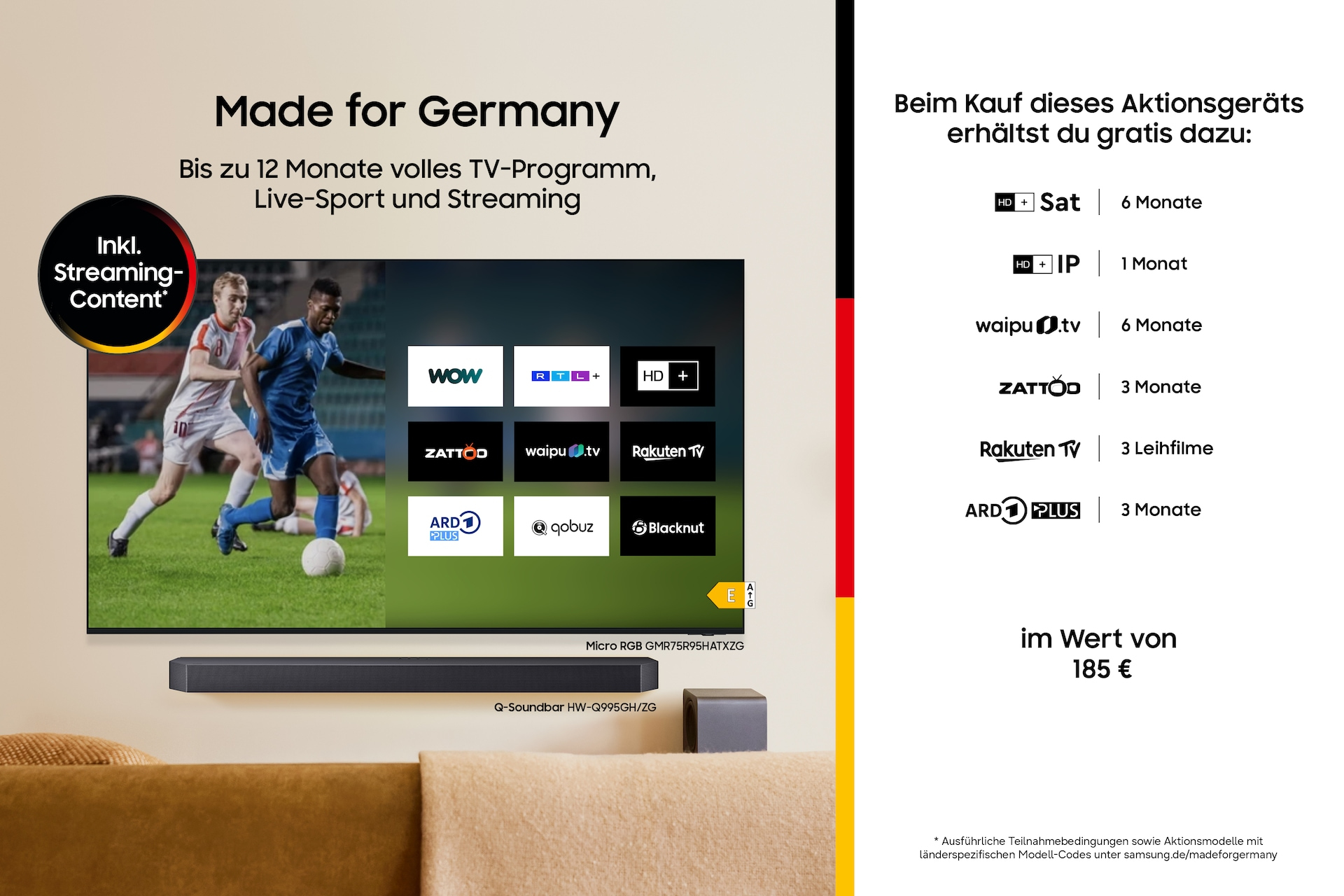 Samsung GU75U8079HU - 189 cm (75) Diagonalklasse U8079H Series LCD-TV mit LED-Hintergrundbeleuchtung - Crystal UHD - Smart TV - Tizen OS - 4K UHD (2160p)