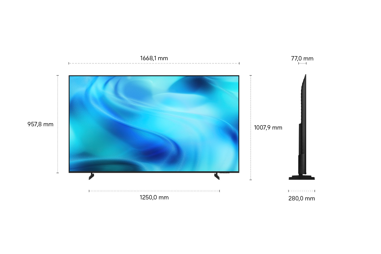 Samsung GU75U8079HU - 189 cm (75) Diagonalklasse U8079H Series LCD-TV mit LED-Hintergrundbeleuchtung - Crystal UHD - Smart TV - Tizen OS - 4K UHD (2160p)