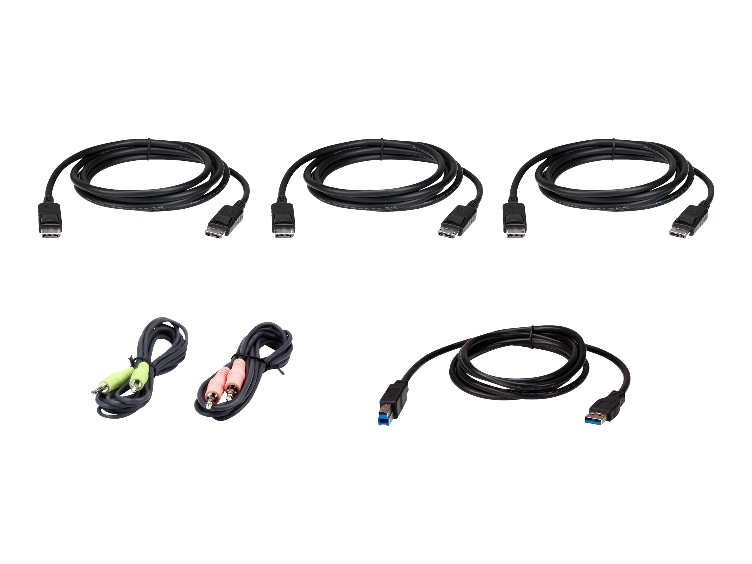 ATEN Kit cavo KVM USB DisplayPort Triple Display da 1,8 M