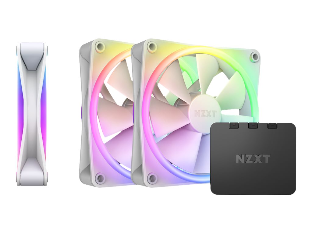 NZXT F120 RGB DUO Triple Pack Boitier PC Ventilateur 12 cm Blanc 3 pi�ce(s)