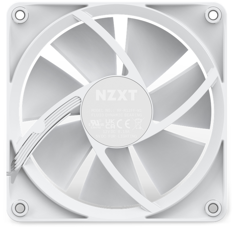 NZXT F120 RGB Triple Pack Boitier PC Ventilateur 12 cm Blanc 3 pi�ce(s)