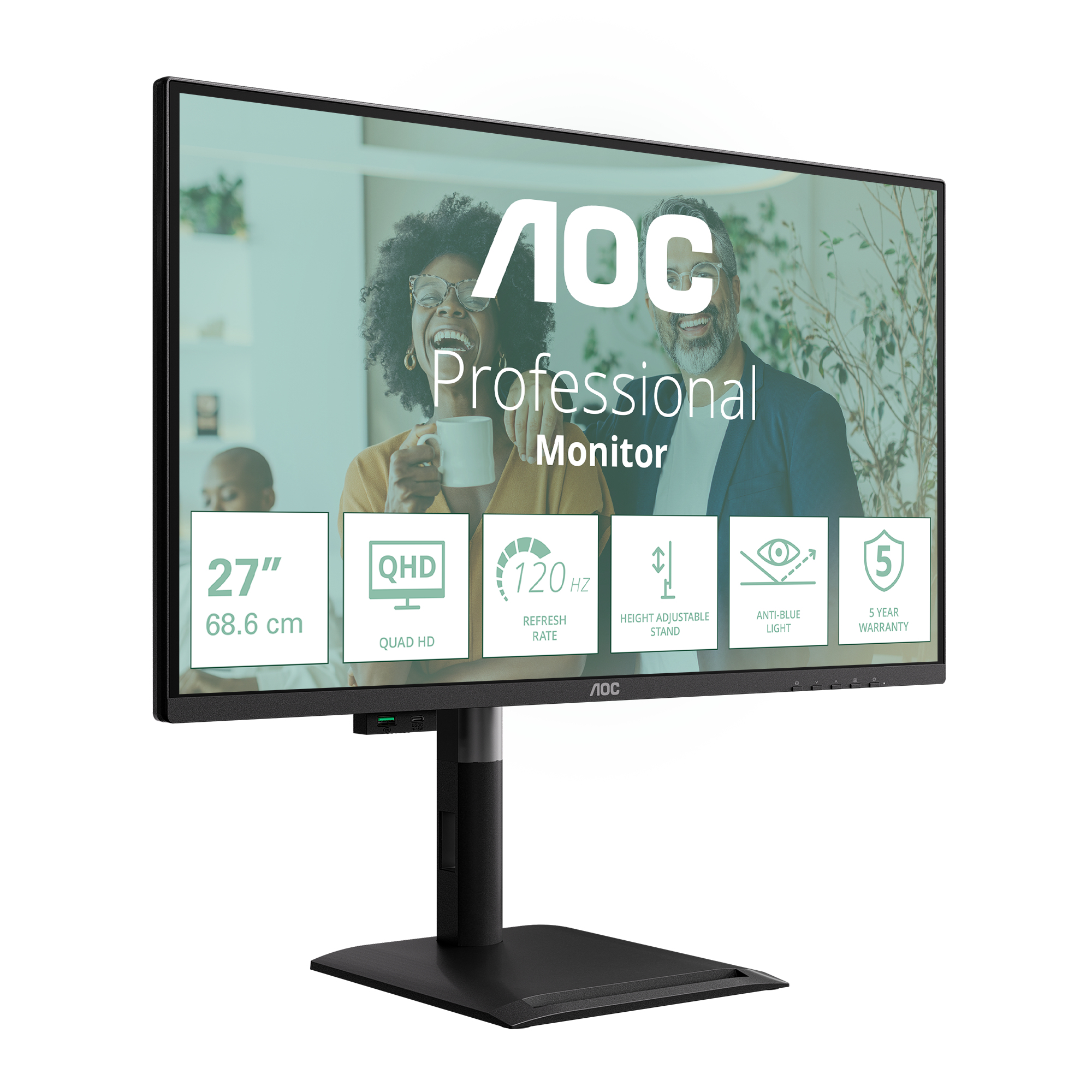AOC Q27P4CV computer monitor 68.6 cm (27) 2560 x 1440 pixels Quad HD LED Black