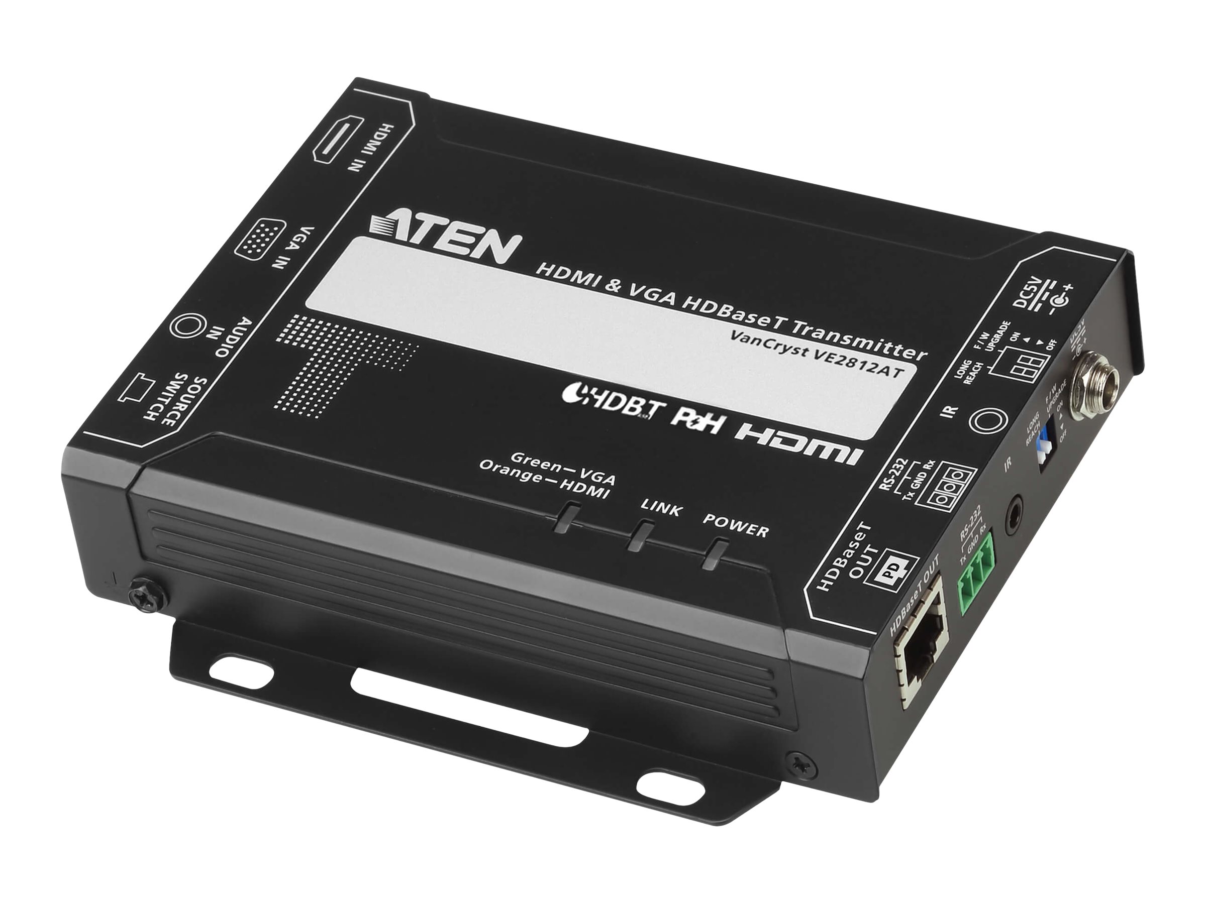 ATEN VE2812AT AV extender AV transmitter Black