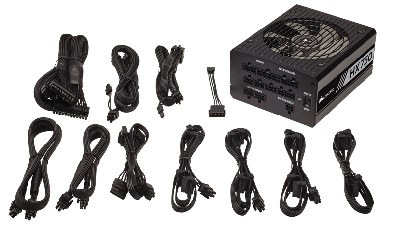 Corsair HX750 power supply unit 750 W 20+4 pin ATX ATX Black