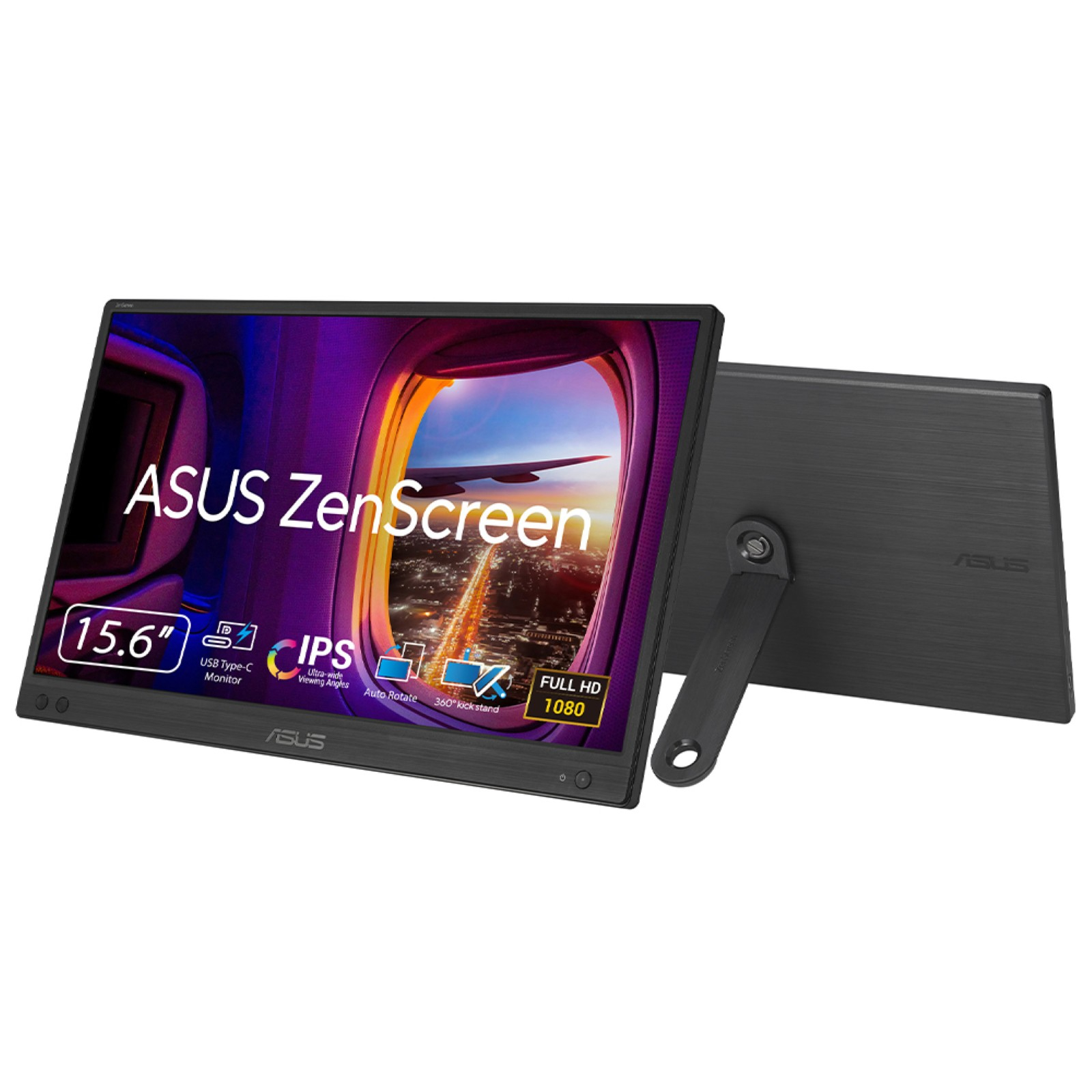 ASUS ZenScreen MB166CR computer monitor 39.6 cm (15.6) 1920 x 1080 pixels Full HD LCD Black