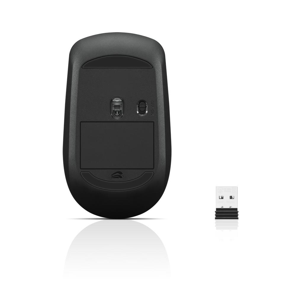 Lenovo 400 - Maus - rechts- und linkshndig - optisch - 3 Tasten - kabellos - 2.4 GHz - kabelloser Empfnger (USB)
