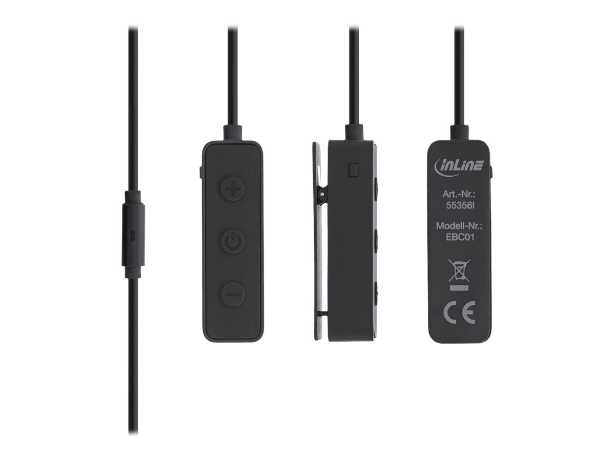 InLine 55356I auricular y casco Auriculares Inalmbrico Dentro de odo Llamadas/Msica MicroUSB Bluetooth Negro