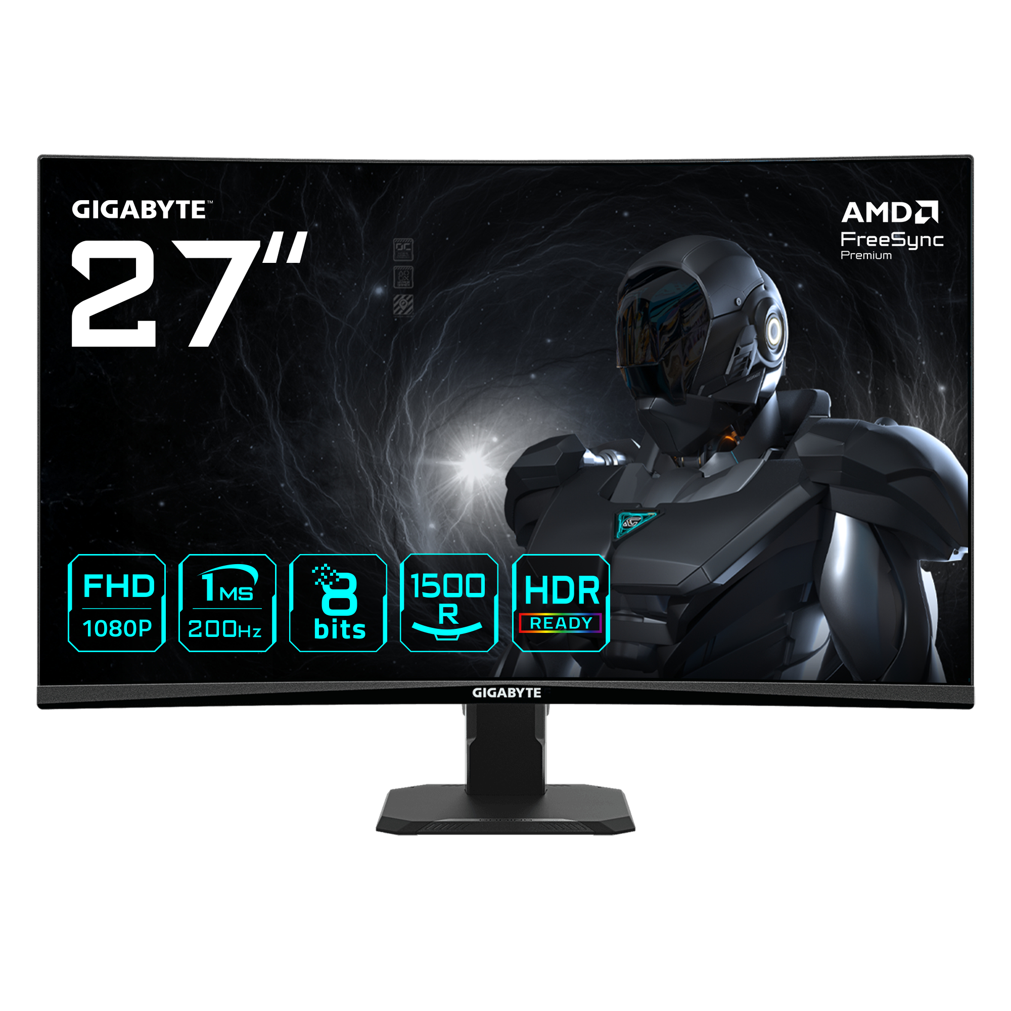 Gigabyte GS27FCA - LED-Monitor - Gaming - gebogen - 68.6 cm (27)