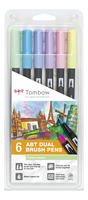 Tombow ABT-6P-2 rotulador Fino Azul, Menta, Rosa, P�rpura, Amarillo 6 pieza(s)