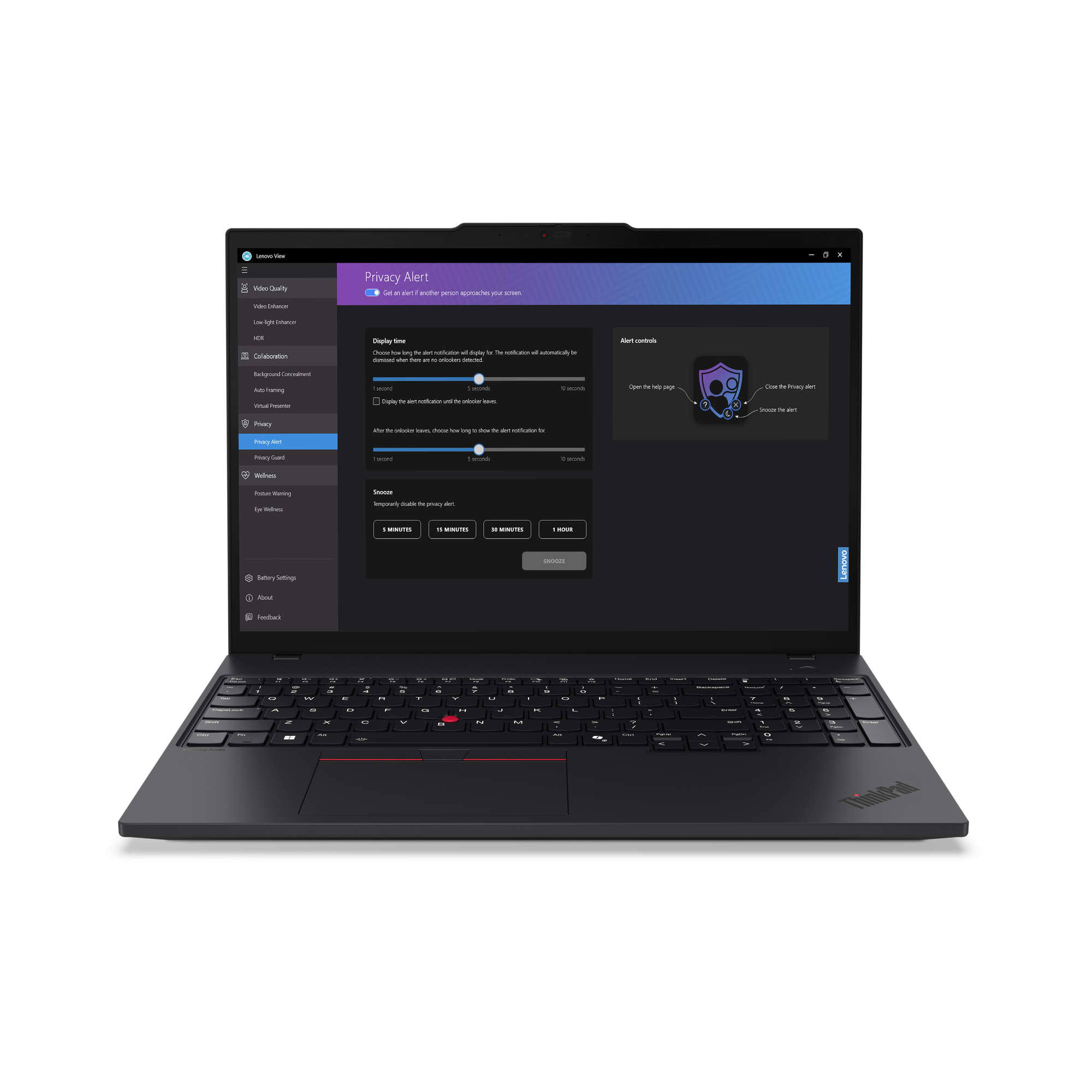 Lenovo ThinkPad T16 Gen 3 Intel Core Ultra 7 155U 40,6 cm (16) WQUXGA 32 GB DDR5-SDRAM 1 TB SSD Wi-Fi 6E (802.11ax) Windows 11 Pro Nero