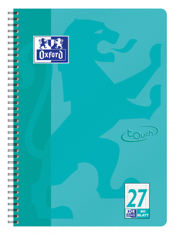Oxford TOUCH quaderno per scrivere A4+ 80 fogli Colore acqua