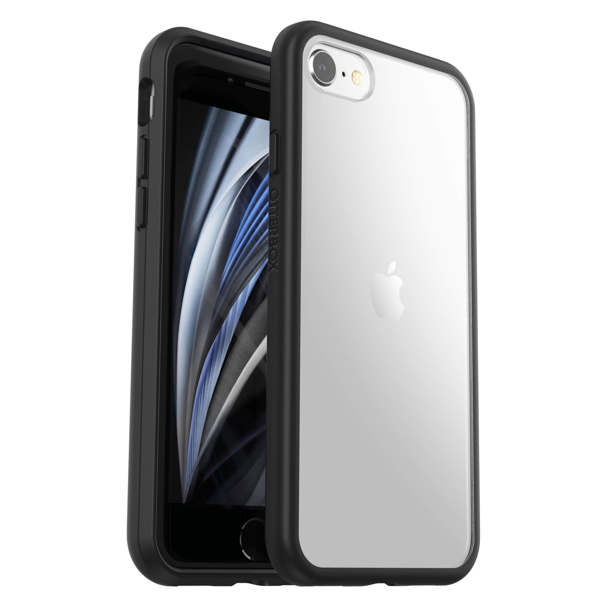 OtterBox React Series - Hintere Abdeckung fr Mobiltelefon - Black Crystal - fr Apple iPhone 7, 8, SE (2. Generation)